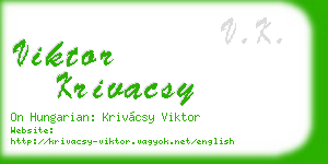 viktor krivacsy business card