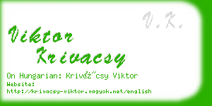 viktor krivacsy business card